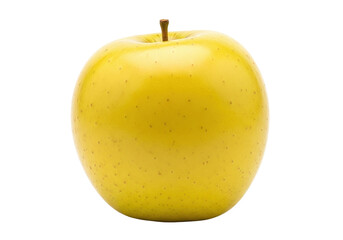 Isolated Golden Delicious apple, whole fresh fruit, raw, healthy eating, nutrition, food shot