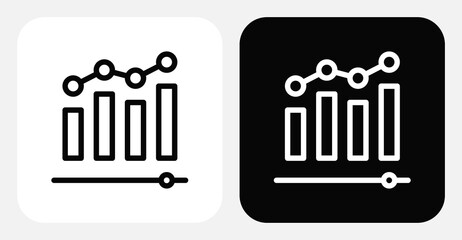 Statistics Dual Monochrome Icon Set