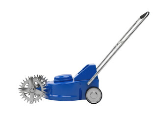 Isolated manual lawn aerator, spike aerator garden tool for lawn care and maintenance