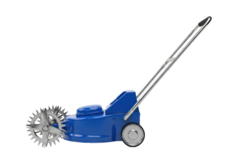 Isolated manual lawn aerator, spike aerator garden tool for lawn care and maintenance