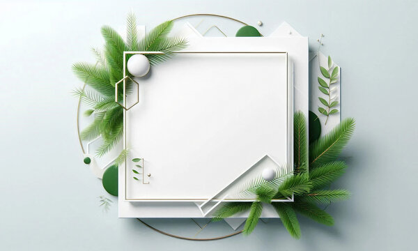 Modern Christmas Sale Poster with Minimalist Green & White Theme