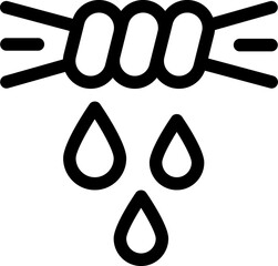 Hand Wringing Wet Clothes