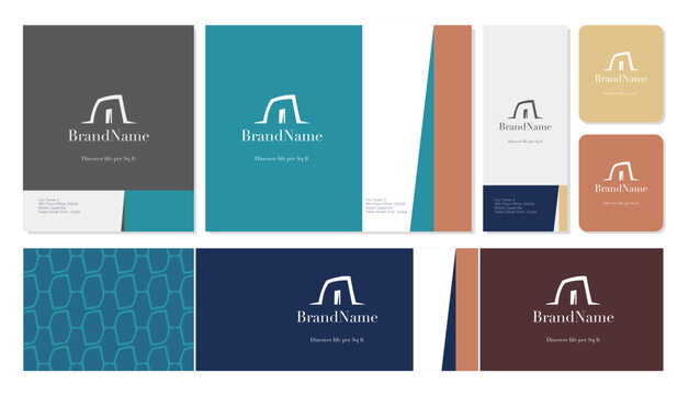 Real Estate logo presentation, the concept is fort and heritage view 