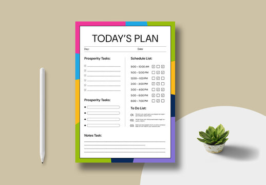Daily Planner Template Layout
