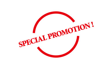SPECIAL PROMOTION ! - Red Rubber Stamp With text SPECIAL PROMOTION !
