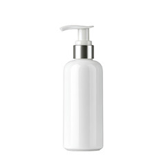 White bottle with dispenser isolated on transparent background
