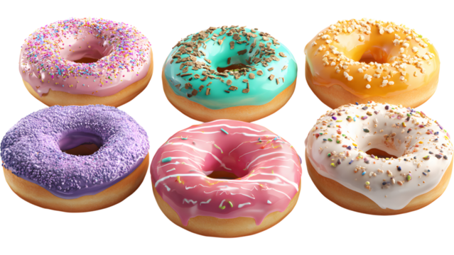 set of donuts - Powered by Adobe