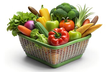 basket with vegetables