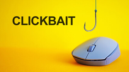 Clickbait marketing and Fake news. Media strategy and Call to action CTA