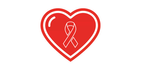 Love, Hope, and HIV/AIDS Awareness Heart