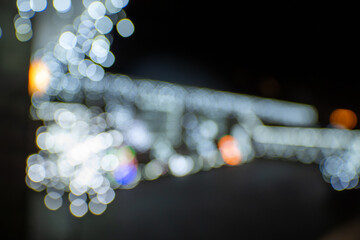 Festive Blurred Christmas Lights Background, Holiday Bokeh Glow