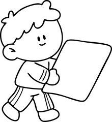 Cute cartoon, children, school age, illustration, hand drawn
