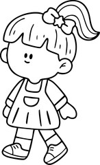 Cute cartoon, children, school age, illustration, hand drawn
