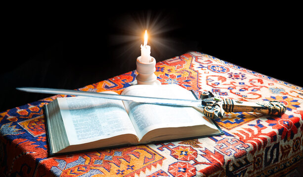 An old sword on the bible
