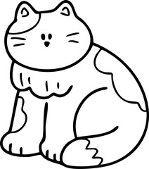 Line drawing, falling leaves, autumn, cute elements, cute illustrations