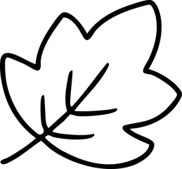 Line drawing, falling leaves, autumn, cute elements, cute illustrations