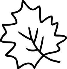 Line drawing, falling leaves, autumn, cute elements, cute illustrations