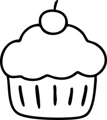 Line drawing, fast food, vegetables and fruits, cute elements, cute illustrations