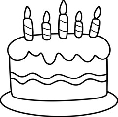 Line drawing, fast food, vegetables and fruits, cute elements, cute illustrations