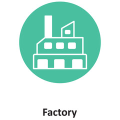 Naklejka premium Factory Vector icon which can easily modify or edit