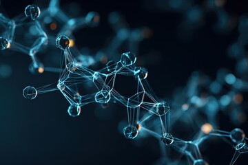 Wireframe Molecule Celebration National Science Day