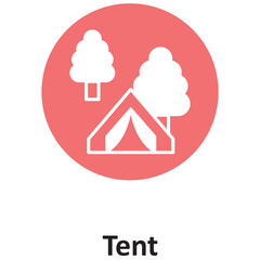 Obraz premium Tent Vector icon which can easily modify or edit