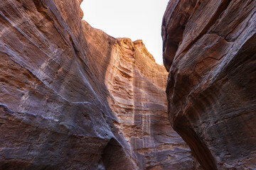 Dramatic light in a deep desert canyon