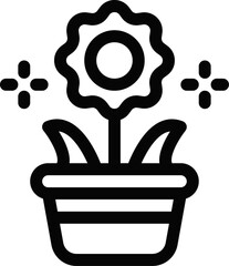 Flower Pot with Spring Bloom