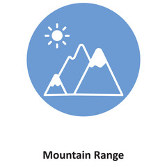 Mountain Range Vector icon which can easily modify or edit