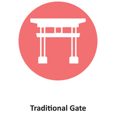 Traditional Gate Vector icon which can easily modify or edit