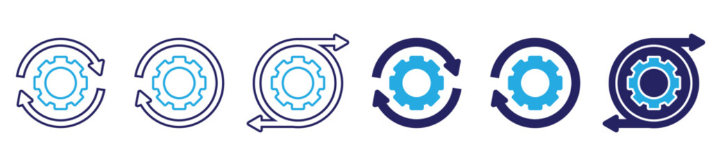 Workflow and Productivity Icons – Minimal Line Business Process Pack