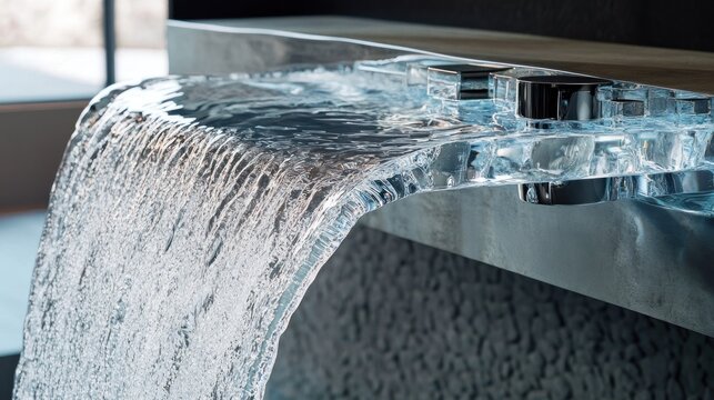 Cascading water feature detail