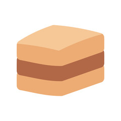 caramel sponge cake illustration