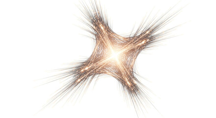 Object formed by streaks of tiny shooting stars, glowing motion trails shaping the outline, placed on pure white background, cosmic energy effect.
