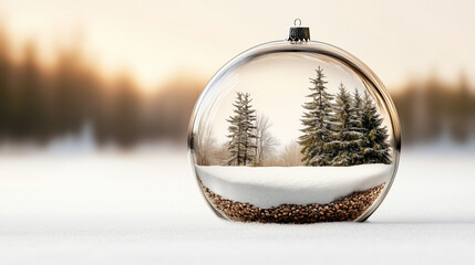 Festive Ornament Opening to winter season for Christmas