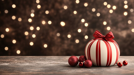 Christmas Ornament with Stripes for Seasonal Decor