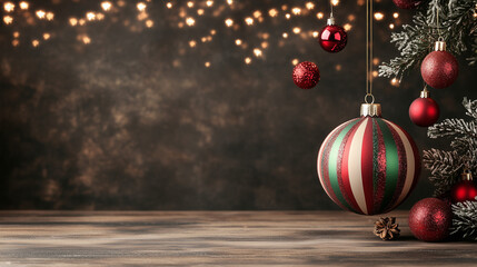 Christmas Ornament with Stripes for Seasonal Decor