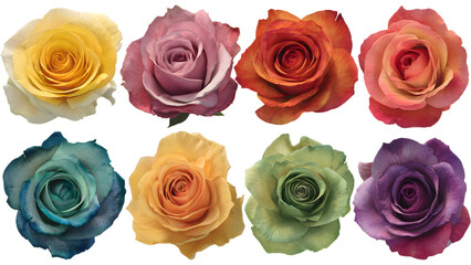 Fototapeta premium Set of colorful roses