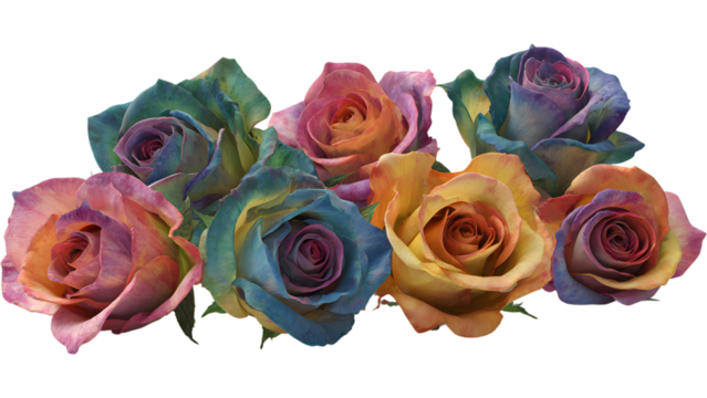 Set of colorful roses - Powered by Adobe