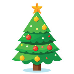 Obraz premium christmas tree isolated on white