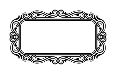 decorative frame with floral ornament