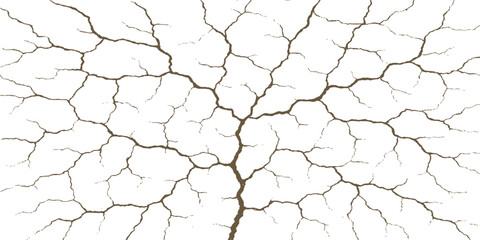 Dry, cracked earth texture describes the pattern of cracks on arid desert land caused by drought