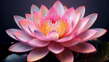 Stunning Close Up of a Pink Lotus Flower with Delicate Petals