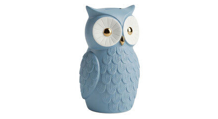 Isolated owl money bank. Coin savings. Baby bank. Money pot for children, savings for future