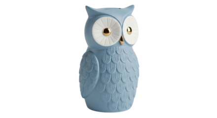 Isolated owl money bank. Coin savings. Baby bank. Money pot for children, savings for future