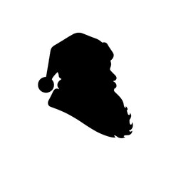 Santa Claus Head Profile Silhouette