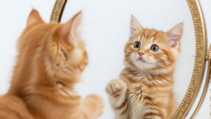 “Two adorable kittens facing each other indoors, warm soft lighting, playful innocent moment, gentle background blur, high-detail fur and expressive eyes