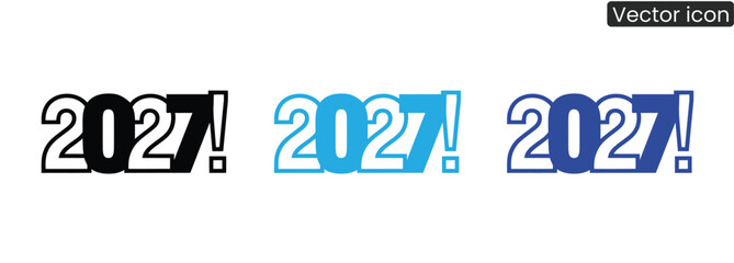 Stylish 2027 designs in vibrant hues capture new beginnings. Great for festive promotions, event announcements, and celebrating the year ahead with hope and joy.