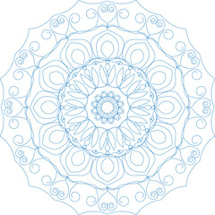 Simple mandala design for coloring. Vector floral mandala. Geometric ornamental mandalas