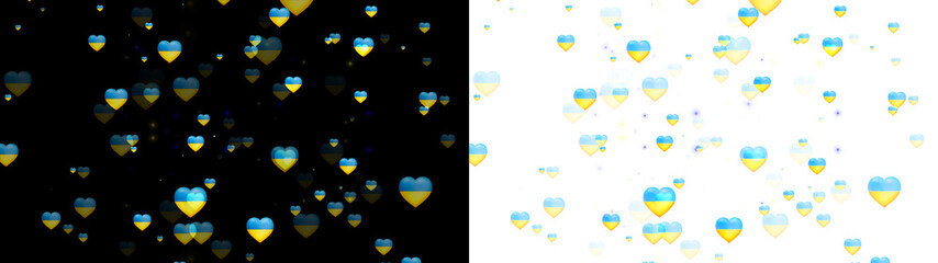 Ukraine Flag Heart PNG Illustration with Transparent Background